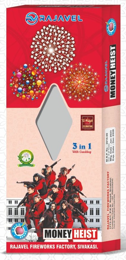 2.5" Money Heist (3 colors & crackling)(3pcs)