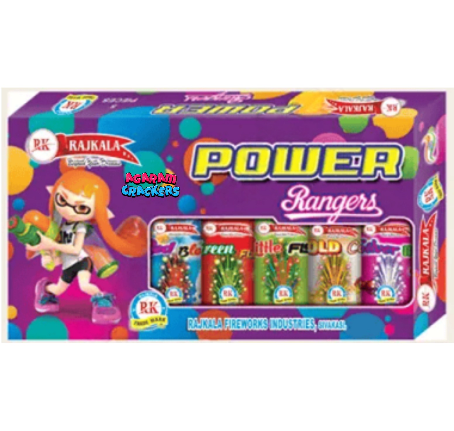 Power Rangers (5 in 1 multicolors & crackling)(5 Pcs)