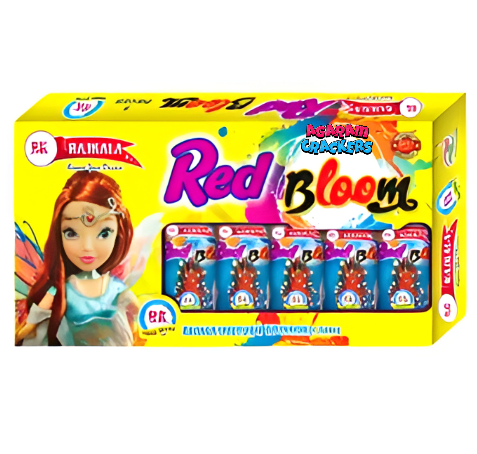 Red Bloom (red crackling)(5 Pcs)