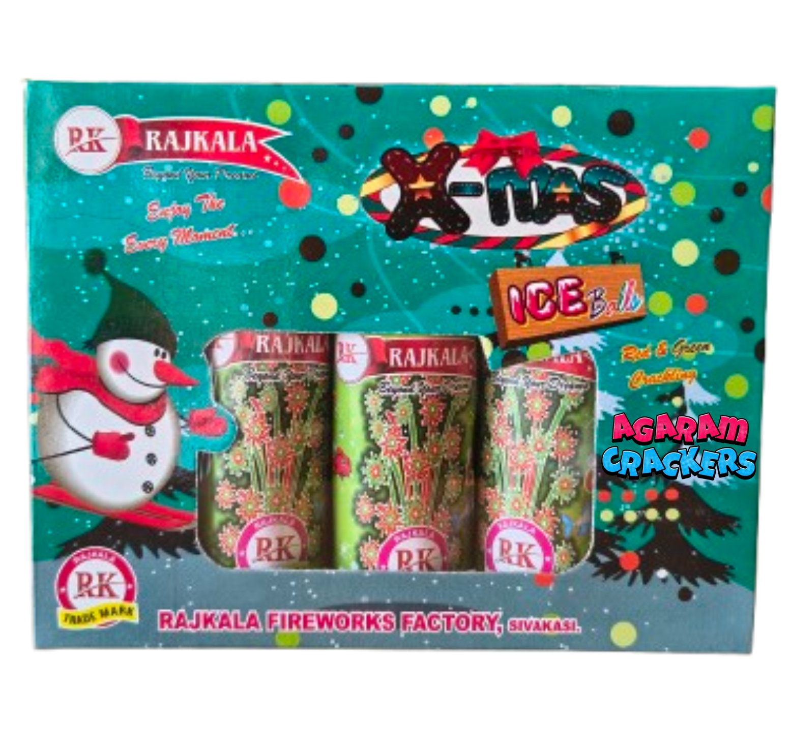 Ice Balls (red & green crackling)(3 Pcs)