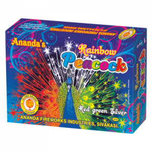 Rainbow Peacock (red green silver)
